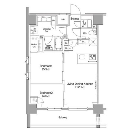 ザ・パークハビオ恵比寿プレイスの物件間取画像